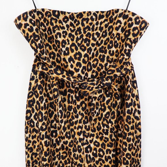 NWT LIKELY Emile Strapless Jumpsuit in Leopard 6 - Picture 6 of 9
